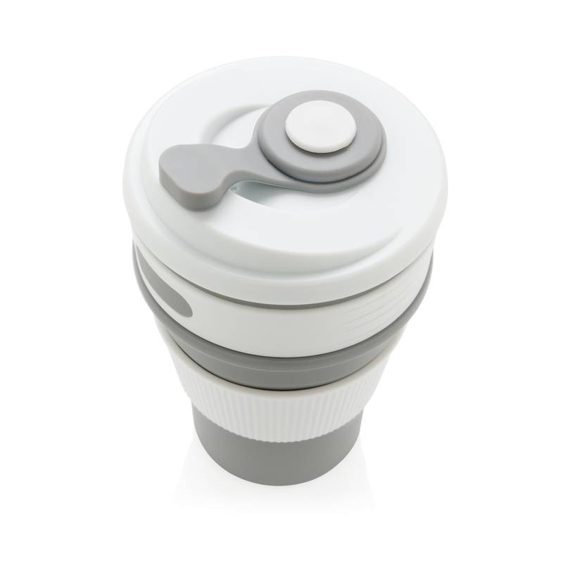 Skládací silikonový hrnček, šedá Skládací silikonový hrnček, šedá